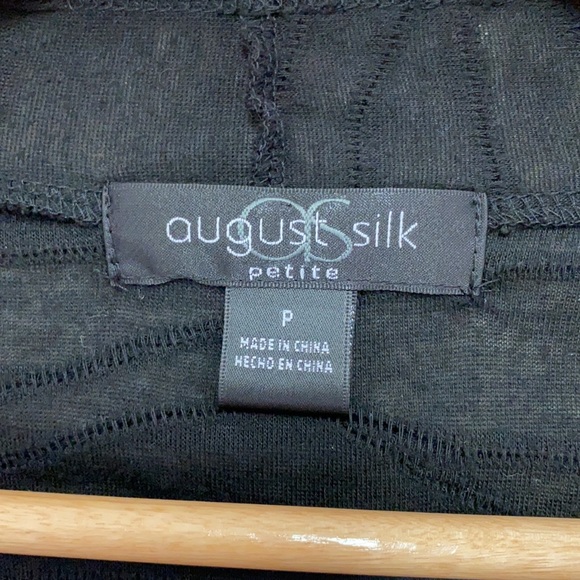 August Silk Black Open Cardigan. Sz Small P - Picture 3 of 5